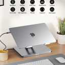 USB C Hub Stand for MacBook Pro, 10 in 1 Adapter for MacBook Air Docking Station with 4K 60Hz HDMI, RJ45 Gigabit Ethernet, SD/TF Card Reader, 4 USB 3.0 for iPad/Dell HP/Surface/Lenovo Laptop Dock
