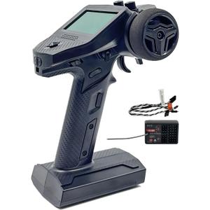 FS-G7P 7 Channels RC Transmitter and Receiver FS-R7P Fly 2.4GHz Sky Surface Radio Controller System for RC Crawler, Buggy, Cars and Boats (Upgrade Sponge Steering Wheel)