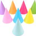 CANREVEL 16 PCS Pastel Party Hats for Kids and Adults, Rainbow Party Supplies for Party Decorations, Macaron Cone Kids Hats for Girl Boy Women Men