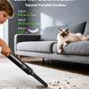 Car Vacuum Portable Cordless Handheld Vacuum Cleaner 4-in-1 Mini Cordless Vacuum with 2 Suction Modes and 16800pa Suction Power Blowing & Inflating 2 Modes Handheld Vacuum for Car, Desk, Keyboards (Black)