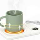 USB Mug Warmer  Auto Shut Off  Battery Operated Coffee Cup Warmer  Fast Heating for Office & Home, Works with Ceramic, Glass & Stainless Steel Mugs (No Mug)