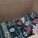 Area Rugs 9x12 Living Room: Floral Washable Rug Vintage Large Soft Boho Non-Slip Carpet Indoor Floor Stain Resistant Low Pile Carpets for Bedroom Dining Room Farmhouse Nursery Home Office Dark Green