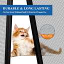 Magnetic Screen Door, Fits Door Size 36'' x 80'', Scratch-Proof Polyester, Classic Middle-Opening, Keep Annoying Creatures Out, Pet Friendly, Hands-Free Entry with Strong Magnets Auto-Closure, Black