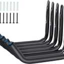 WMK 120 lbs Kayak Storage Racks, 6 Pack Wall Mount Kayak Hooks, 15'' Garage Storage Hangers for Hanging Canoe Surfboard Snowboard Paddle Board Ladder Bike