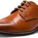 Men's Dress Shoes Formal Business Classic Lace Up Wingtip Oxford Shoes (7)