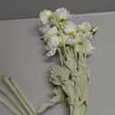 Artificial Flowers 5Pcs Poppies Flowers Artificial Silk Flowers for Home Office Wedding Outdoor Decor (White)