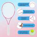 Tennis Racket Set for Adults, 27 Inch Pre-Strung Rackets (2 Pack) with Tennis Balls, Carry Bag, Grip Tape,Perfect for Beginners,Student Training, 27 inches x 105 sq."