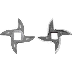 #8 Grinder Blade Stainless Steel Knife Cutter Replacement, Please check the size and shape(2 pc)