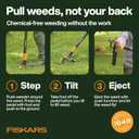 Fiskars 3-Claw Stand Up Weed Puller Tool, Gardening Weeder, Hand Weeding Tool with 39" Long Ergonomic Handle with Easy-Eject Mechanism