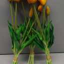 15pcs Artificial Tulips Flowers, Latex Bouquet, Fake Tulips for Office Wedding Party Home Kitchen Garden Decoration(Orange,15pcs)
