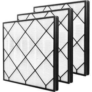 Leemone Pack of 3 Filter Replacement for Shark Air Purifier 4, Compatible with Shark HE400, HE401, HE401C, HE401NP, HE402, HE402C, HE405, UA415, Compare Part No. HE4FKBAS, HE4FKPET, HE4FKPETMB, HE4FKPRO