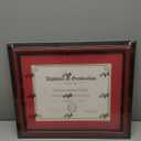 GraduationMall 8.5x11 Diploma Frame with Navy over Gold Mat or Display 11x14 Certificate without Mat,Solid Wood & Tempered Glass,Glossy Black Finish with Gold Trim