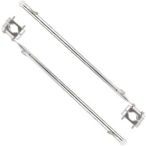 NovelBee 2 Pack of 15.35 Inch Stainless Steel Flag Pole Rail Mount from 7/8" to 1-1/4" for Boat Yacht Marine