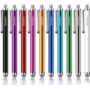 10 Pack Stylus Pens for Touch Screens, Mesh Fiber Tip Stylus Pens for ipad iPhone Tablets Samsung All Precision Capacitive Universal Touch Screen Devices