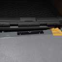 Suncast 33 Gallon Wicker-Style Hideaway Trash Can with Secure Latching Lid and Weather-Resistant Construction for Patio, Cyberspace Grey, Made in the USA