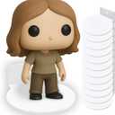 12-Pack White Acrylic Display for Pop Figure Shelves - Suitable for Boxed and Unboxed Figures - 4-Inch Vinyl Figure Wall Display - Action Figure and Pop Vinyl Display Case - 3 Inch Diameter