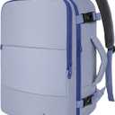 Taygeer Large Travel Backpack for Men Women, 35L Carry On Backpack Airline Approved, Personal Item Travel Bag with Water Bottle Pocket & Shoe Compartment, Laptop Backpack for Gym Hiking, Gray Blue