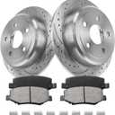 Rear Brake Rotors Compatible with 2007-2017 Jeep Wrangler