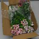 Fake Flowers for Outdoor UV Resistant 24 pcs Pink Summer Artificial Flowers Outdoors, Realistic Faux Silk Flowers Fade Resistant, Fake Plants  Flowers for Garden Porch Planters Window Patio Wedding (Pink  White with Green Ferns)