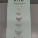 COOK WITH COLOR Mixing Bowls with Lids - 12 Piece Plastic Nesting Bowls Set includes 6 Prep Bowls and 6 Lids, Microwave Safe Mixing Bowl Set, Mint Embossed