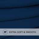 PureFit Super Stretch Soft Form Fit Ottoman Cover Rectangle - Ottoman Slipcovers for Foot Stool & Folding Storage Furniture for Living Room with Nonslip Elastic Bottom (Large, Navy)