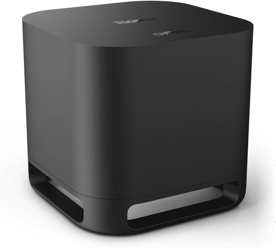 onn. Roku Wireless Subwoofer - 10" Driver with 150W Peak Power for Enhanced Home Theater Bass 