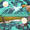 Uphome Outdoor Rug Waterproof 8x10 ft, Patio Plastic Straw Rugs for RV Camping, Reversible Mat Outside, Indoor Outdoor Large Floor Carpet for Back Yard Deck Balcony Porch Beach Picnic, Teal