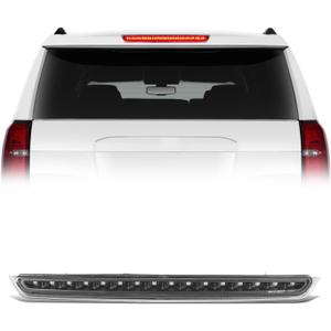 Third Brake Light with Strobe Flash for 2007-2014 Chevy Tahoe/Suburban, GMC Yukon Xl, High Mount Rear Brake Lights for 04-07 Buick Rainier, Rear Cab Center Tail Lights (Black)