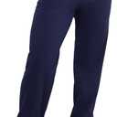 Hanes Womens Essential Jogger Pants, Drawstring Sweatpants for Women, 100% Cotton Jersey, 29" (Blue, XXL)