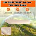Sun Shade Canopy for Zero Turn Lawn Mower, Waterproof Fabric UV Protection, Lawn Mover Canopy with Raise Bracket Fits John Deere, Kubota, Cub Cadet, Troy-Bilt, Bimini Top Straps Attachment