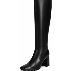 Vipost 3.35-inch Square Toe Knee High Boots for Women, Chunky Block Heel Tall Boots for Women with Side Zipper, Fashion Comfortable Long Fall Winter Boot 2025 Size 6.5