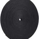 1/2 inch Reusable Fastening Tape Cable Ties Double-Sided Hook-and-Loop Cable Management Tape (Black 25 Yards)