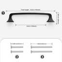 EZRENOVA 5 Inch (128mm) Hole Centers Matte Black Arched Cabinet Pulls 15 Pack - Solid Zinc Alloy Arch Design Kitchen & Bathroom Drawer Handles, Modern Industrial Cabinet Hardware