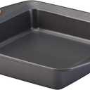 Rachael Ray Yum -o! Nonstick Bakeware Baking Pan / Nonstick Cake Pan, Square - 9 Inch, Gray