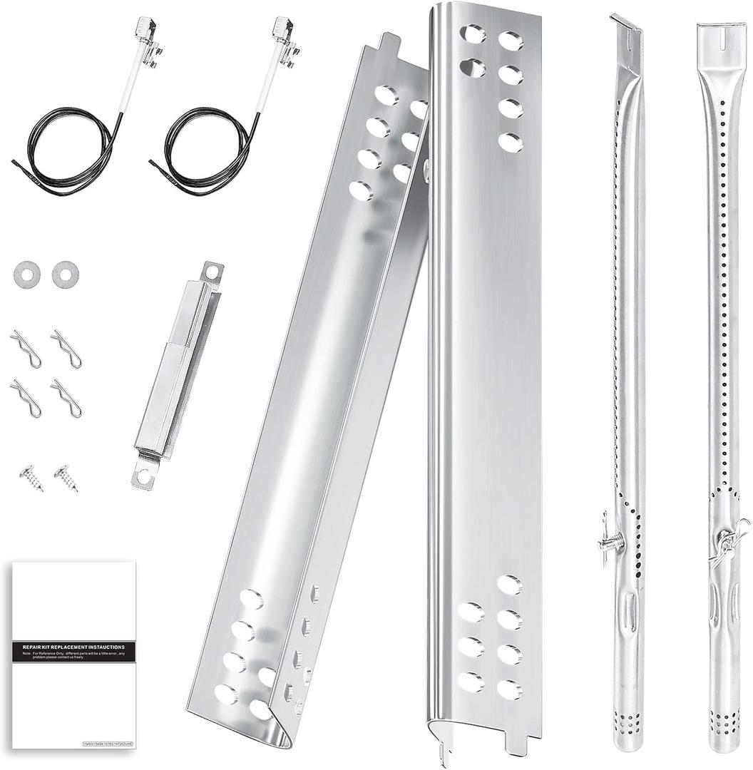 Hisencn Grill Replacement Parts for Charbroil Performance TRU-Infrared 2 Burner 463633316 463280219 463672416 463672019 463672016 463672219 Gas Grill,G466-2500-W1 Burner, G361-0003-W1,Heat Plates
