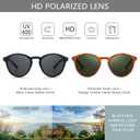 SUNGAIT Classic Vintage Round Polarized Sunglasses for Women Men Retro Style UV400