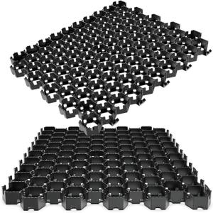 Vodaland Permeable HexPave System - Grass & Gravel Pavers - 100% Recycled PPE Plastic, Handles 27,000 lbs, 1" Depth, 65 s.f / 22 Units (65 Sq Ft)