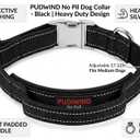 PUDIWIND No Pull Dog Collar, Adjustable 17-22in for Medium Dogs, S, Black | 17”-22” Neck Size, 1” Wide, Heavy Duty Design, Metal Buckle, Behavior Training, Daily Walking, Black