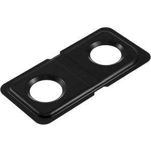 Atgestore WB34K10010 Drip Pan Replacement for GE Gas Range Parts Black Stainless Steel Double Burner Drip Pans GE Hotpoint Stove Parts WB34K10016 Left Side Profile Cooktop Drip Pans 1 Pcs