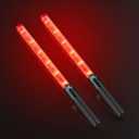 RoadHero 2 Pack Traffic Wand, 21 Inch Led Traffic Control Wands with 2 Flashing Modes, Safety Light Baton with Side Clip for Airport, Parking, Car Directing (Red)