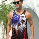 RAISEVERN Mens Tank Tops Summer Sleeveless Tee Cool Workout T-Shirts Beach Novelty Undershirts (XL)