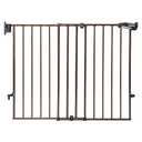 Babelio Baby Gate for Stairs & Doorways, 26-43" W 28" H No Bottom Bar| Easy Installation| One-Handed Operation| Auto-Close| Hardware Mount (Drill Needed) Safety Dog/Pet Gate (Black Wood Pattern)