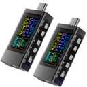 Diymore USB C Power Meter Tester,USB C Tester Digital Multimeter with LCD Display,Digital Voltmeter Type C Voltage and Current Tester Fast Charging PD3.1 Protocol Testing,240W/40V/12A Capacity 2PCS