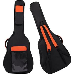 Acoustic Guitar Gig Bag Fits 40/41/42 Inch & 12-String Guitars, 0.5 Inch Thick Padded for Enhanced Protection, 600D Waterproof Soft Backpack Case with Neck Fixed Strap & Dual Shoulder Straps