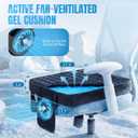 Cooling Seat Cushion with Fan, for Dad, 5V2A USB Powered (No Battery), Gel Cooling Seat Pad with 3-Speed Airflow, Plug-in Portable Seat Cushion for Office Chair, Car, Wheelchair