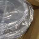 Frcctre 6 Pack 16 inch Plastic Serving Tray with Clear Lid, Heavy Duty Round Large Appetizer Serving Trays Catering Tray Party Platters for Vegetable Catering Picnic