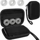 Teyomi Case Compatible with NELKO P21, for NIIMBOT D110, for JADENS D110 Label Maker with 3 Roll Label Tape(Label Paper 1/2" x 1 1/2" (12mm X 40mm))-Hard Shell Storage Bag-Black