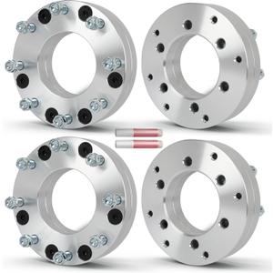 OCPTY 4PCS 6x5.5 to 8x180 Wheel Spacers Adapters 2" inch 14x1.5 Studs 108mm Hub Bore Forged Wheel Spacers Adapters 6 Lug fit for 1500 for Avalanche for Avalanche 1500 for Blazer for C2500