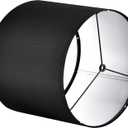 GOSO Medium Black Lamp Shade -for Table Lamps Floor Lamps-13 * 13 * 10 inch (Spider) Barrel Lampshades Replacement-Rustic DIY Modern Shade for Night Stand Lights for Bedroom Required Assembly