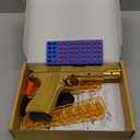 Gold Soft Bullet Toy Gun for Boys, Realistic Toy Pistol with 2 Clips, 50 Foam Bullets & 40 Shells, Ideal Christmas Birthday Gift for Boys Adults